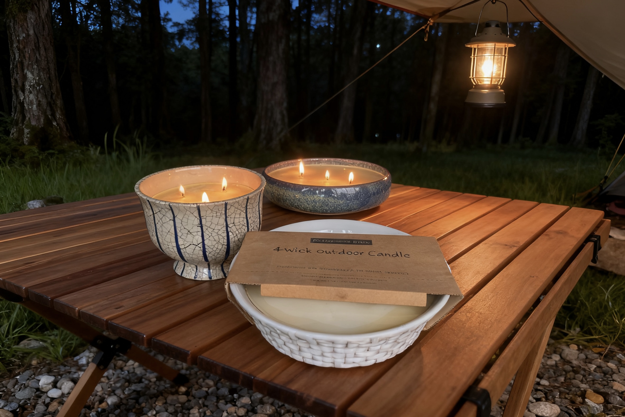 Large Ceramic Pots Filled Candle